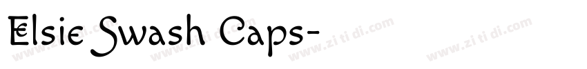 Elsie Swash Caps字体转换